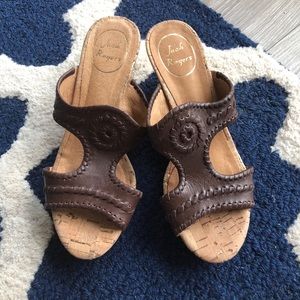 Jack Rogers Wedges - Brown